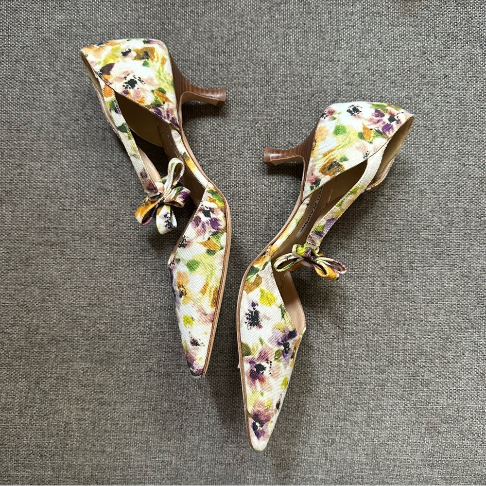 Manolo Blahnik floral print heels - Picture 5 of 6